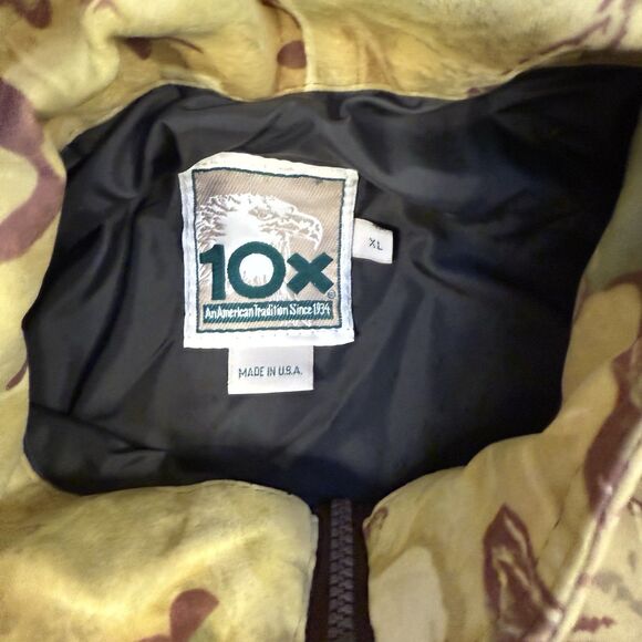 Vtg 10x Advantage Jacket Mens XL Brown Hunting Lined Camouflage Made in USA - Picture 3 of 14